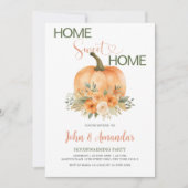Zuhause Sweet Zuhause Rustic Pumpkin Housewarming  Einladung (Vorderseite)