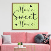 Zuhause Sweet Zuhause Scandia-Blätter Leinwanddruck (Insitu (Wohnzimmer))