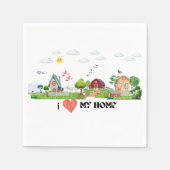 Zuhause Sweet Zuhause Serviette (Vorderseite)