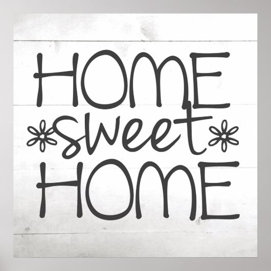 Zuhause Sweet Zuhause Sign Wall Art Poster (Vorne)