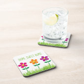Zuhause Sweet Zuhause Spring Blumen Getränkeuntersetzer (Rechte Seite)