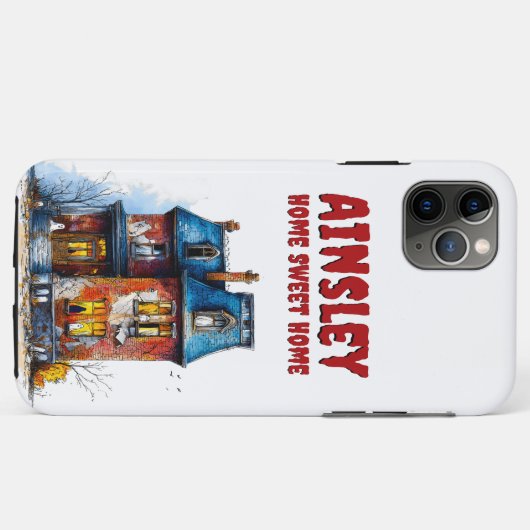 Zuhause Sweet Zuhause Spuk House Spooky Gothic Case-Mate iPhone Hülle (Rückseite (Horizontal))