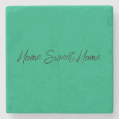 Zuhause Sweet Zuhause Steinuntersetzer (Vorderseite)