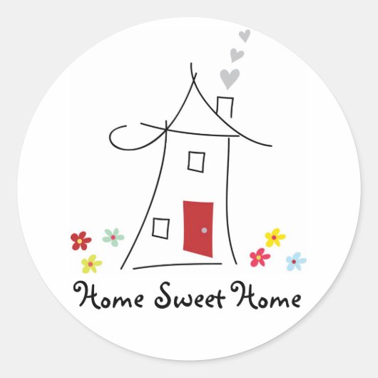 Zuhause Sweet Zuhause Sticker (Vorderseite)