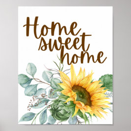 Zuhause Sweet Zuhause Sunflower Poster