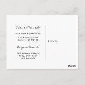 Zuhause Sweet Zuhause Tan Moving Ankündigung Postkarte (Rückseite)