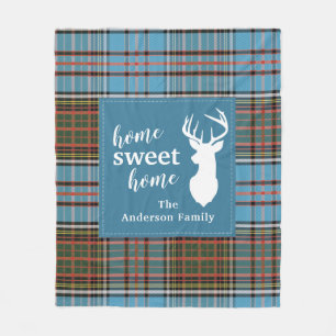 Zuhause Sweet Zuhause Tartan Anderson Kariert Pers Fleecedecke