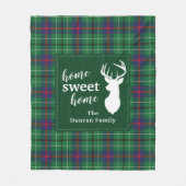 Zuhause Sweet Zuhause Tartan Duncan Kariert Person Fleecedecke (Vorderseite)