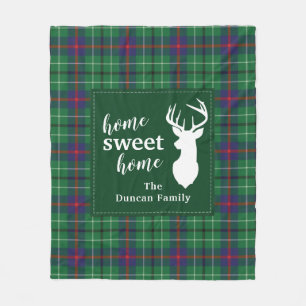 Zuhause Sweet Zuhause Tartan Duncan Kariert Person Fleecedecke