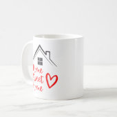 Zuhause Sweet Zuhause Tasse (Vorderseite Links)
