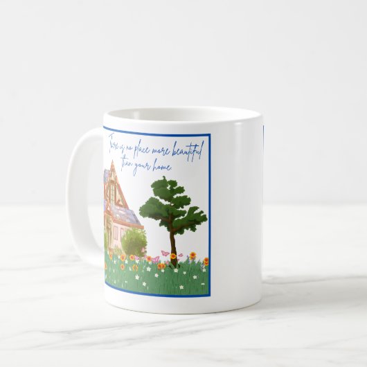 Zuhause Sweet Zuhause Tasse (Vorderseite Links)
