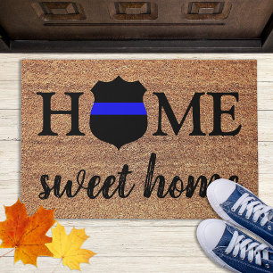 Zuhause Sweet Zuhause Thin Blue Line Police Fußmatte