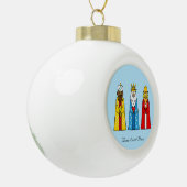 Zuhause Sweet Zuhause & Three Wise Men Keramik Kugel-Ornament (Links)