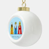Zuhause Sweet Zuhause & Three Wise Men Keramik Kugel-Ornament (Rechts)