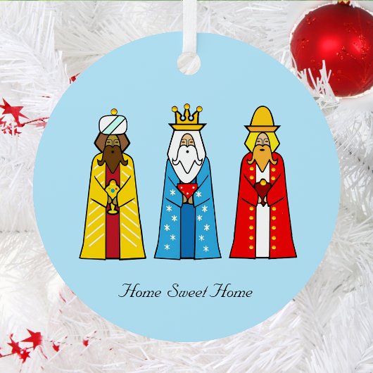 Zuhause Sweet Zuhause & Three Wise Men Ornament Aus Metall