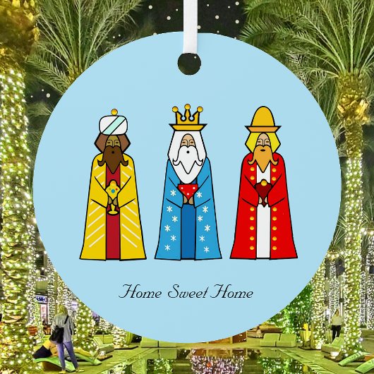Zuhause Sweet Zuhause & Three Wise Men Ornament Aus Metall