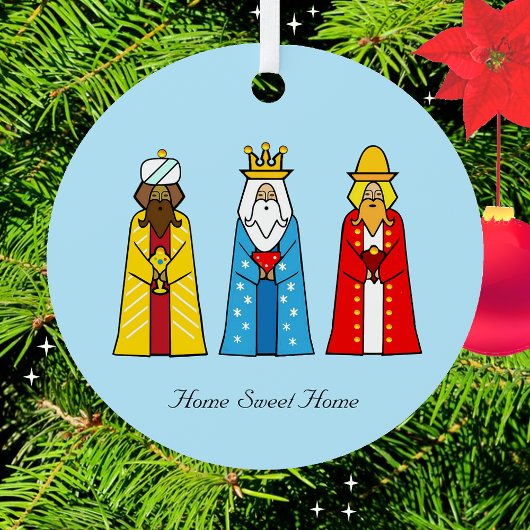 Zuhause Sweet Zuhause & Three Wise Men Ornament Aus Metall