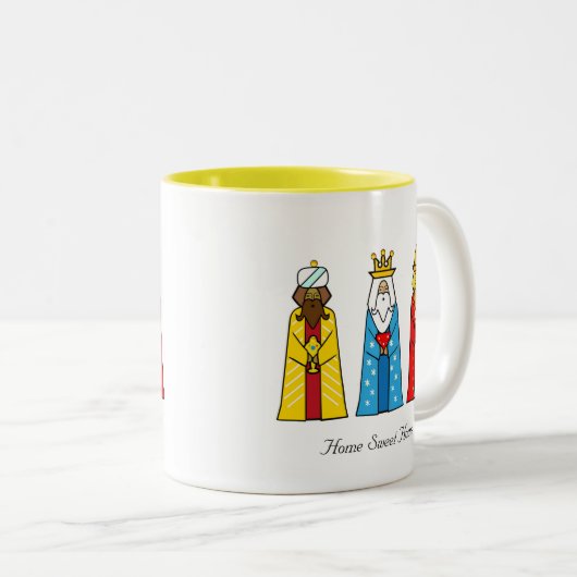 Zuhause Sweet Zuhause & Three Wise Men Zweifarbige Tasse (VorderseiteRechts)