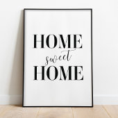 Zuhause Sweet Zuhause Typografy Poster Print