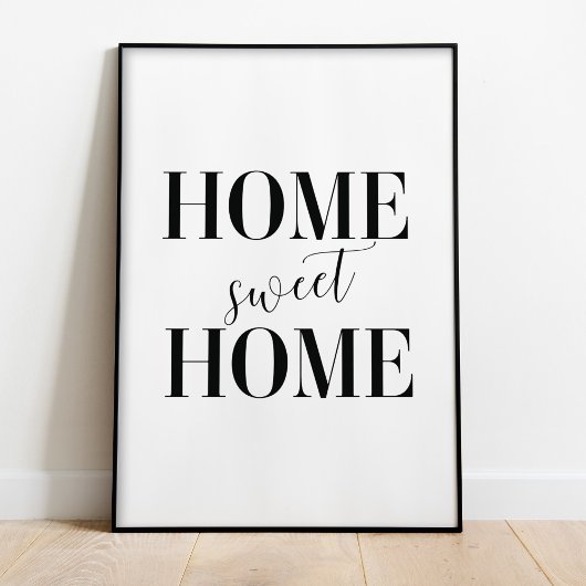 Zuhause Sweet Zuhause Typografy Poster Print