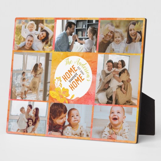 Zuhause Sweet Zuhause Unique Modern Foto Collage F Fotoplatte (Seite)