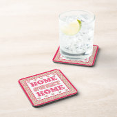 Zuhause Sweet Zuhause Untersetzer Rot und Weiß Mix (Rechte Seite)