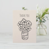 Zuhause Sweet Zuhause Vielen Dank, dass Sie Flachk Dankeskarte (Stehend Vorderseite)