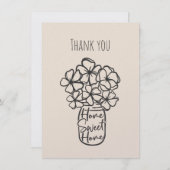 Zuhause Sweet Zuhause Vielen Dank, dass Sie Flachk Dankeskarte (Vorne/Hinten)