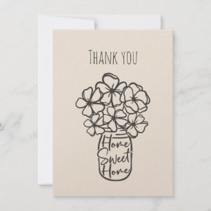 Zuhause Sweet Zuhause Vielen Dank, dass Sie Flachk Dankeskarte