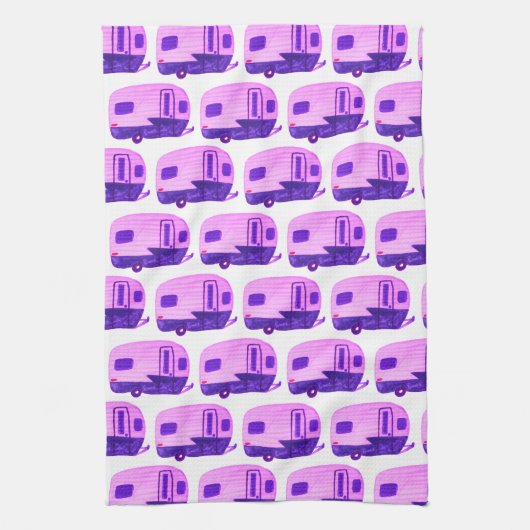 ZUHAUSE SWEET ZUHAUSE Vintag Trailer Camper RV Geschirrtuch (Vertikal)