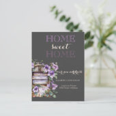 Zuhause Sweet Zuhause, Vintage Mailbox-Blume Ankündigungspostkarte (Stehend Vorderseite)