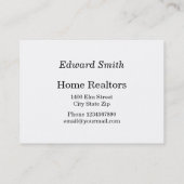 Zuhause Sweet Zuhause Visitenkarte (Rückseite)