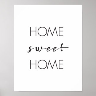Zuhause Sweet Zuhause, Wall Art Print, Typografy P Poster