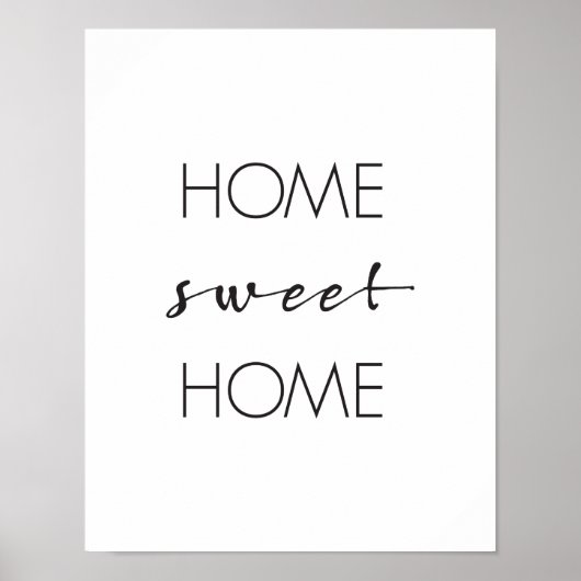 Zuhause Sweet Zuhause, Wall Art Print, Typografy P Poster (Vorne)
