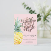 Zuhause Sweet Zuhause, Wasserfarben Ananas - neue Ankündigungspostkarte (Stehend Vorderseite)