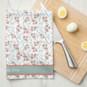 Zuhause Sweet Zuhause Watercolor Floral Muster Geschirrtuch (Viertel Falte)