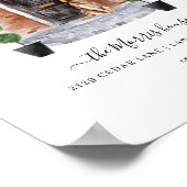 Zuhause Sweet Zuhause Watercolor Red Brick & Black Poster (Ecke)