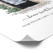 Zuhause Sweet Zuhause Watercolor Stone Black Iron Poster (Ecke)