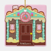 Zuhause Sweet Zuhause Weihnachtsdekoration Keramikornament (Rückseite)
