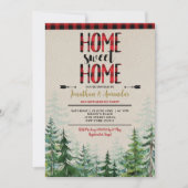 Zuhause sweet Zuhause Winter Lumberjack House Erwä Einladung (Vorderseite)