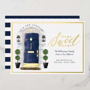 Zuhause Sweet Zuhause - Wir haben die blaue Wasser Folieneinladung