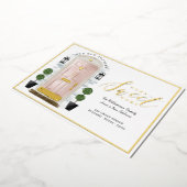 Zuhause Sweet Zuhause - Wir haben die rosa Wasserf Folieneinladung (Gedreht)