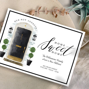 Zuhause Sweet Zuhause Wir haben die schwarze Aquar Ankündigung