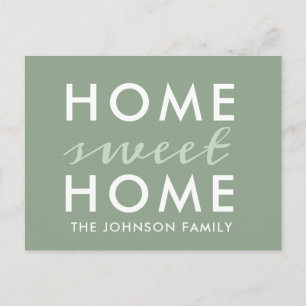 Zuhause Sweet Zuhause Wir haben uns bewegt Neu Ankündigungspostkarte