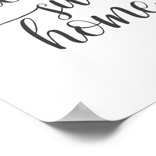 Zuhause Sweet Zuhause, Wohngestaltung drucken Poster (Ecke)