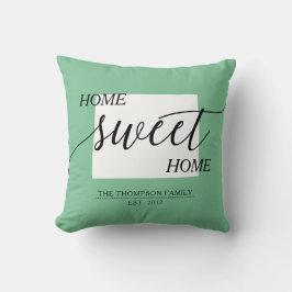 Zuhause Sweet Zuhause WY Staat Familie Name Throw  Kissen