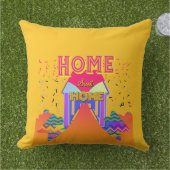 Zuhause Sweet Zuhause Yellow Kissen (Gras)