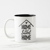 Zuhause Sweet Zuhause Zitat Neue Zuhause Living Wo Zweifarbige Tasse (Links)