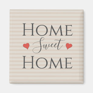Zuhause Sweet Zuhause Zitat Niedlich Hearts Typogr Magnet