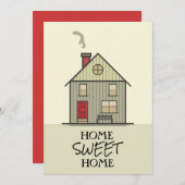 Zuhause Sweet Zuhause Zitat Niedliche Hosttypograf Dankeskarte (Vorne/Hinten)